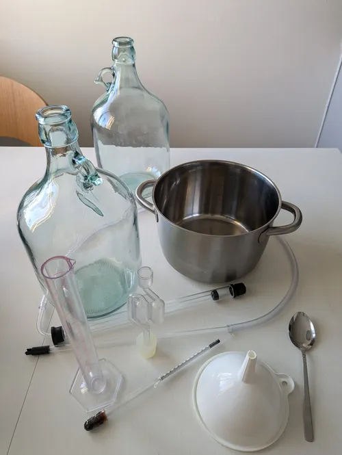 Equipment for making Mead.