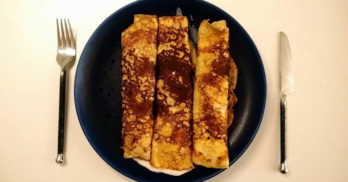 3 thin pancakes