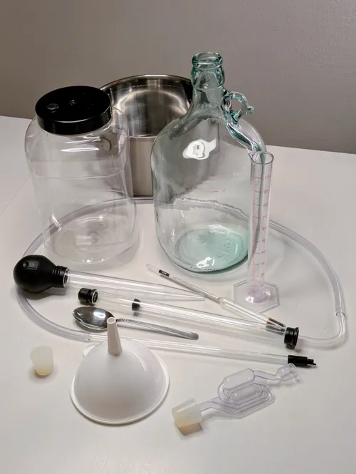 Mead fermentation DIY equipment, demijohn, etc.
