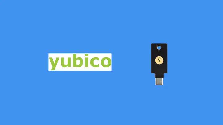 Yubico logo and a Yubikey 5C NFC